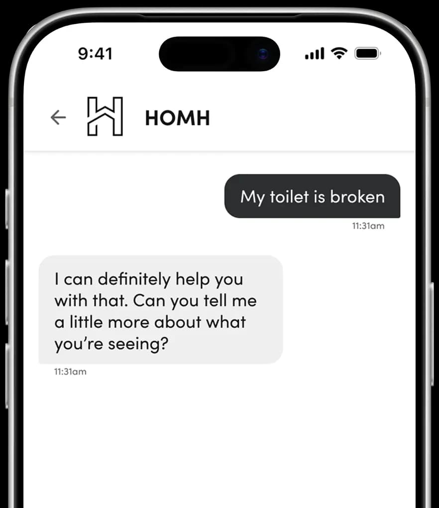 Chat conversation with the AI assistant