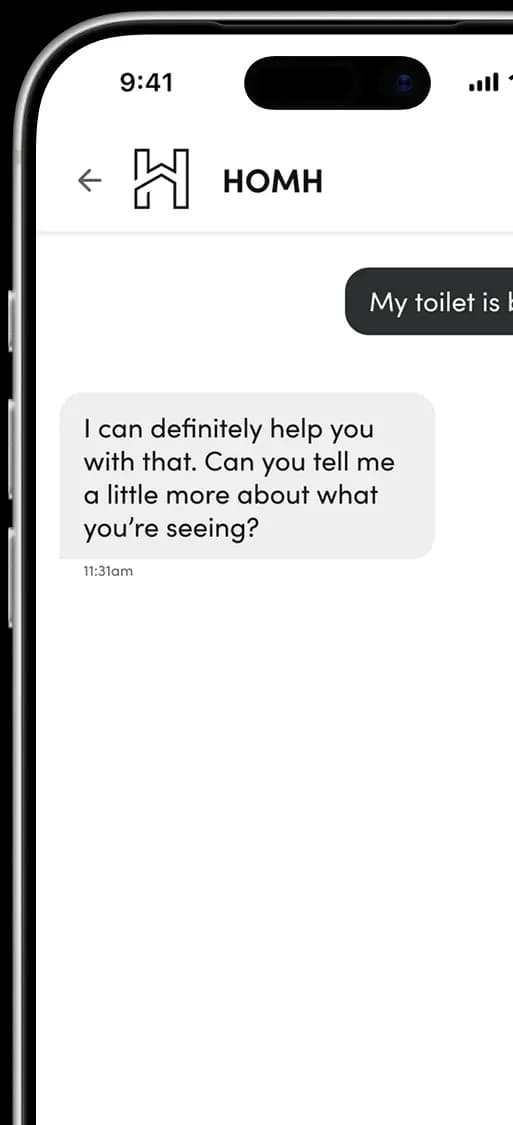 Chat conversation with the AI assistant